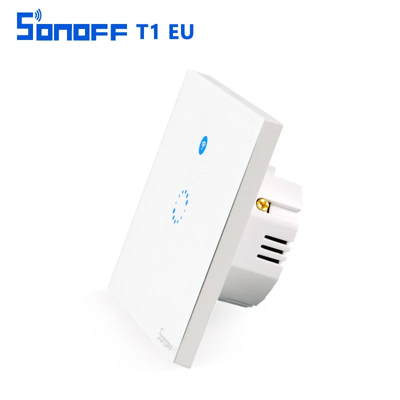 Интеллектуальный выключатель света Sonoff T1 ЕС Smart Wi Fi настенный сенсорный