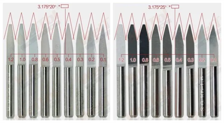 PAWZYQ Фрезы для гравирования из вольфрам стали 10 шт