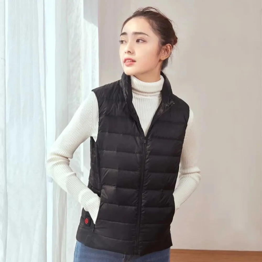 2018 Xiaomi Cottonsmith Графен быстрый нагрев вниз жилет 99% гусиный пух 4 уровня нагрева