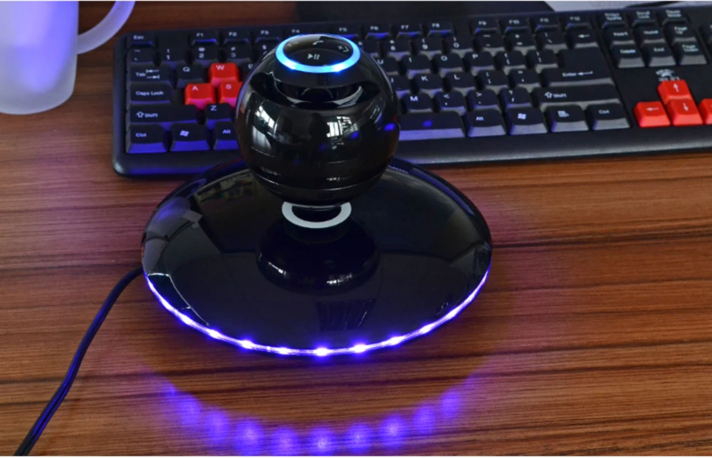 LYMOC Новые магнитные левитационные Bluetooth колонки Беспроводной Bluetooth Сабвуфер 7 цветов Мода раздельное вращение для всех телефонов