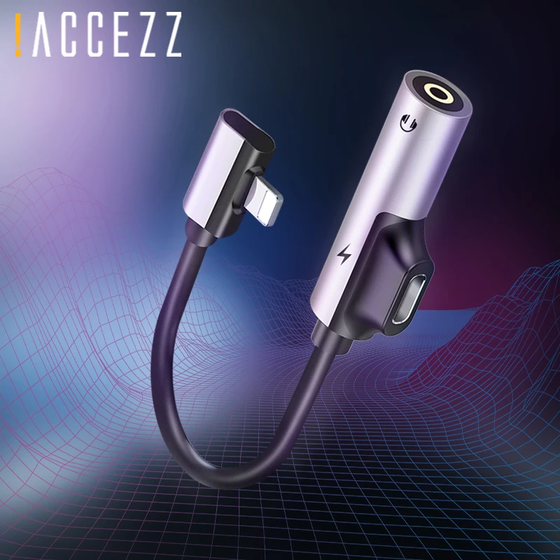 ! AUX-адаптер ACCEZZ для Apple iphone X 8 7 Plus XS MAX XR разъем 3 5 мм быстрой зарядки и
