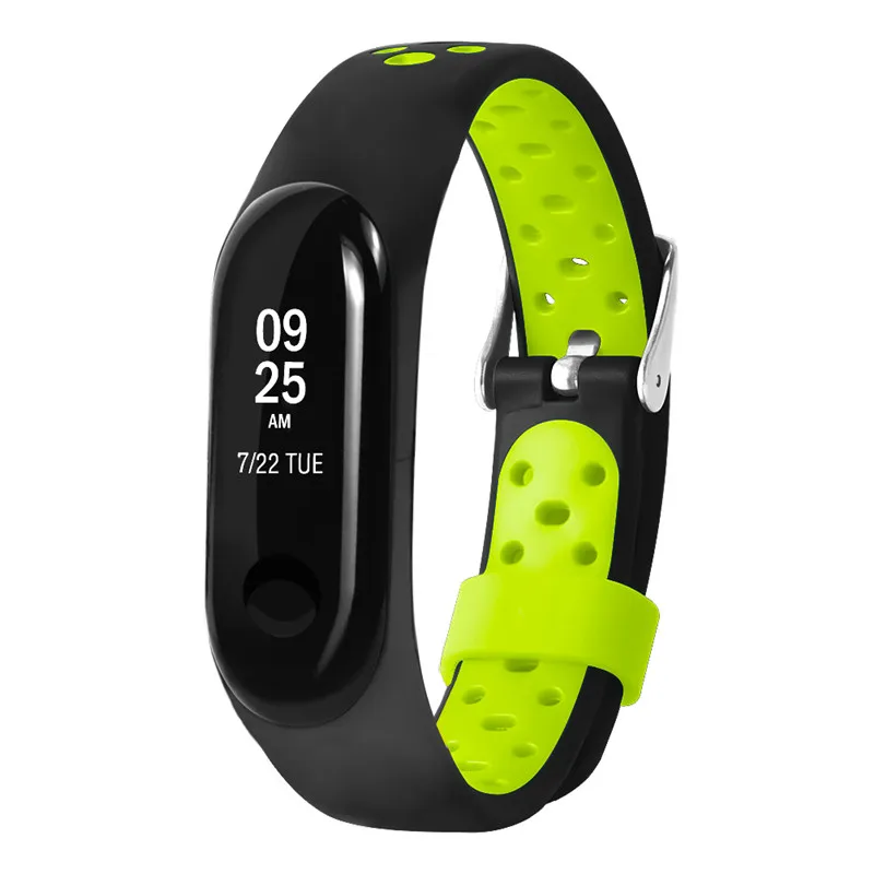 Двухцветный ремешок для Mi Band 3 умные аксессуары Xiaomi сменный смарт браслета