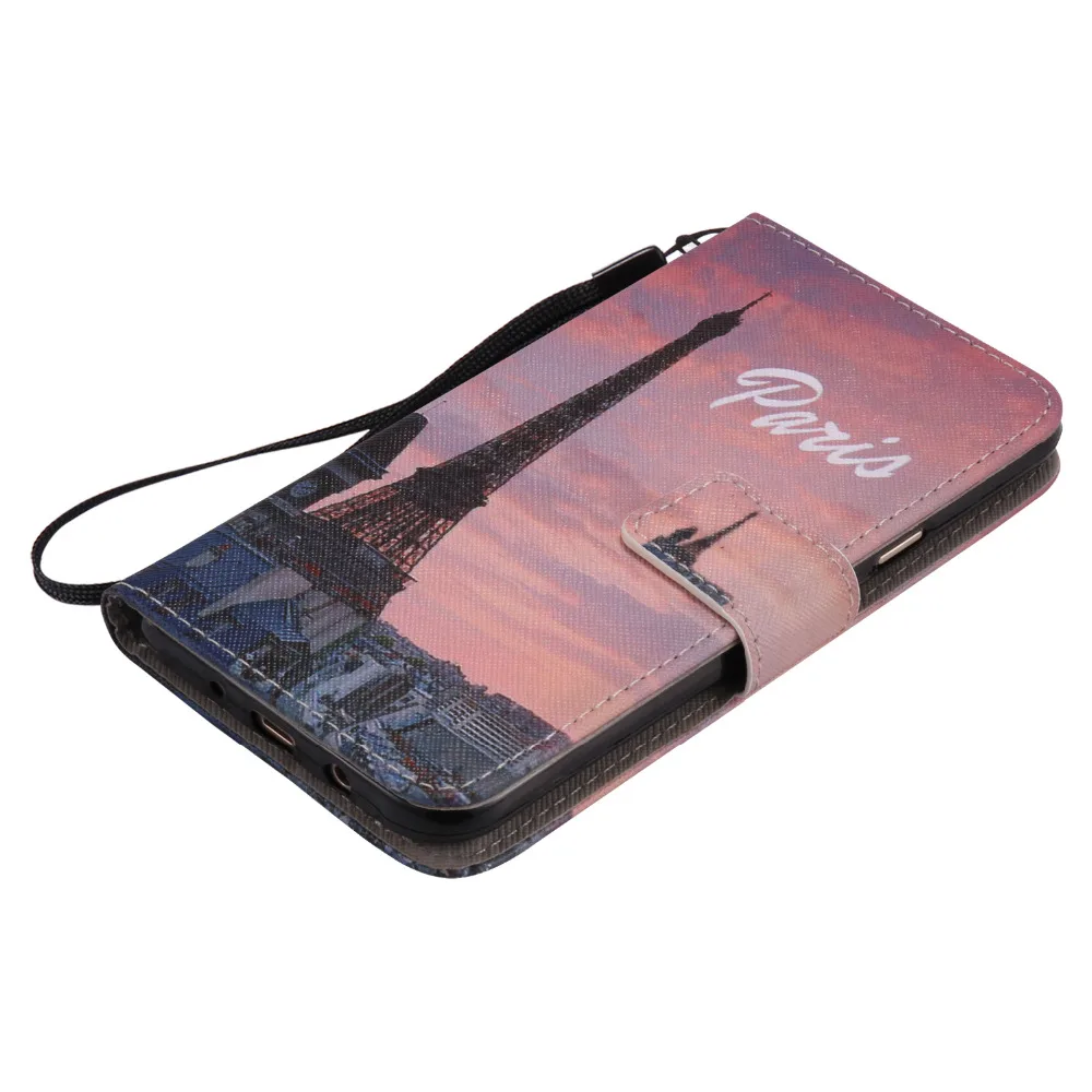 Париж Эйфелева башня шаблон кошелек Подставка держатель чехол для Samsung Galaxy J7 j7008