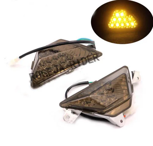 for Kawasaki Ninja ZX 300 ABS 2013 2014 EX300 13 14 Smoke Front Turn Signal Blinker Marker Left/Right LED Indicators Turnlights |
