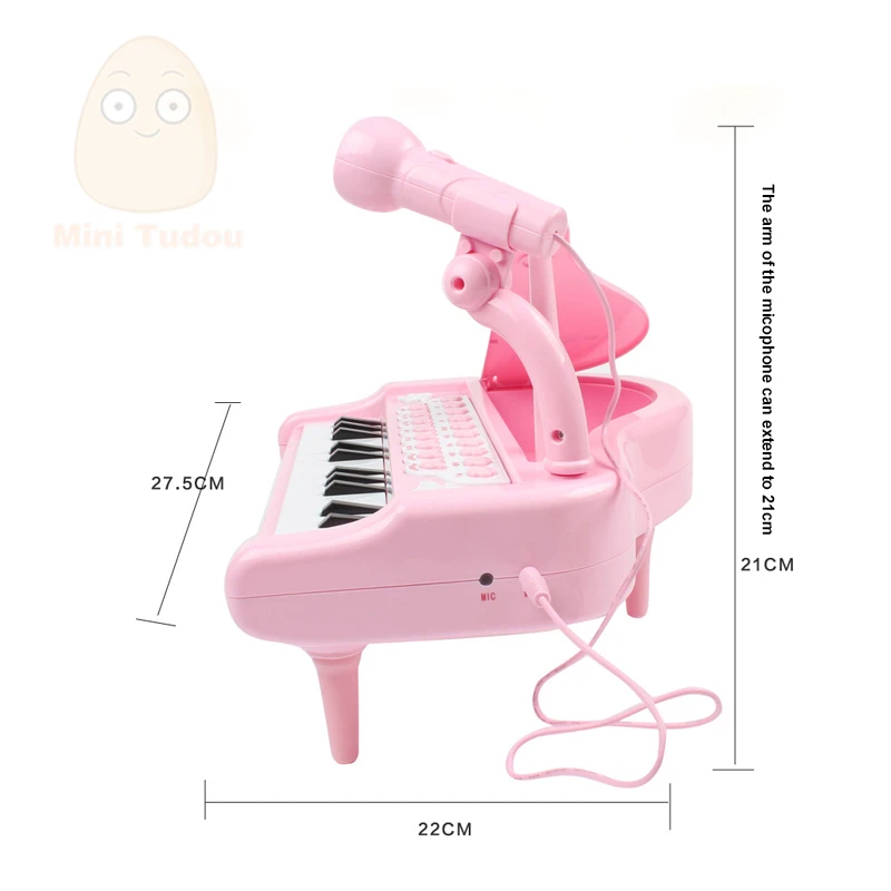 Клавиатура музыкальные инструменты игрушка пианино с микрофоном электронные