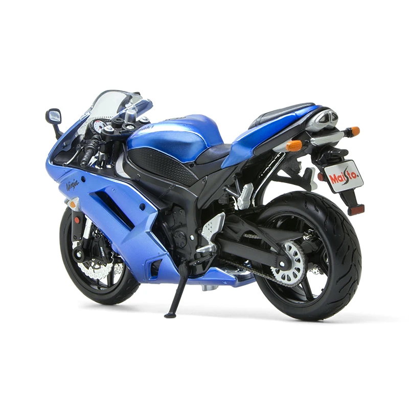 Синяя модель мотоцикла Maisto Kawasaki Ninja ZX6R масштаб 1:12 литая металлическая