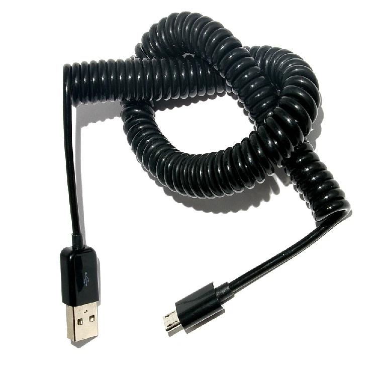 

3 м/10 футов Выдвижной 90 градусов usb кабель micro usb зарядка USB к micro USB пружинный кабель Синхронизация данных шнур зарядного устройства спиральны...