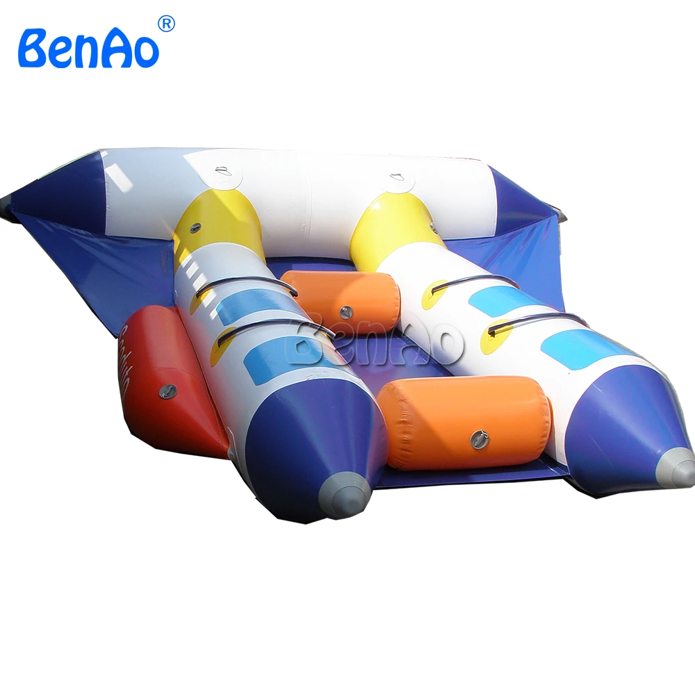 B017 BENAO 4 человек надувной аквапарк надувная летающая рыба Банановая лодка/рыбалка