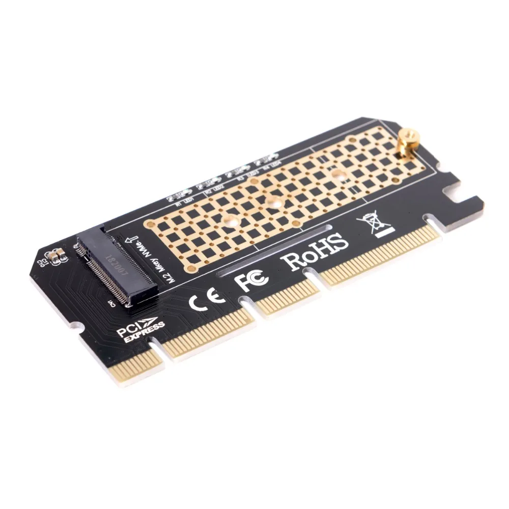 Адаптер NGFF M-key NVME AHCI SSD для материнской платы PCI-E 3 0 16x 4x XP941 SM951 PM951 970 960 EVO |