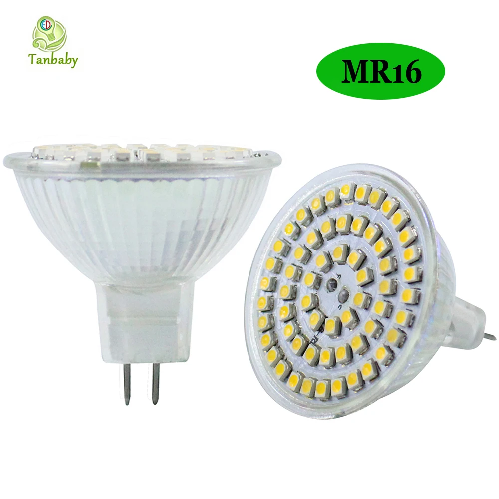E27 GU10 MR16 точечный Led 60 SMD 3528 стеклянный корпус прожектор AC220V DC12V белый теплый