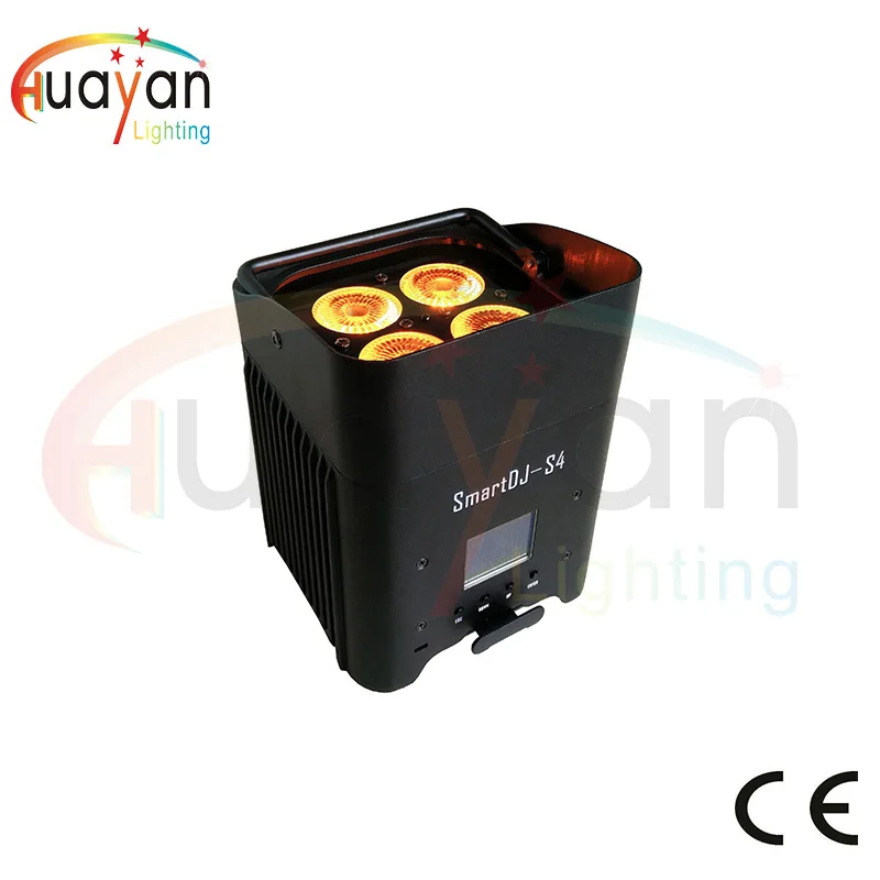 10 шт./упак. с футляром для полета SMART DJ S4 4x12 Вт RGBWA + UV 6 в 1 беспроводная светодиодная