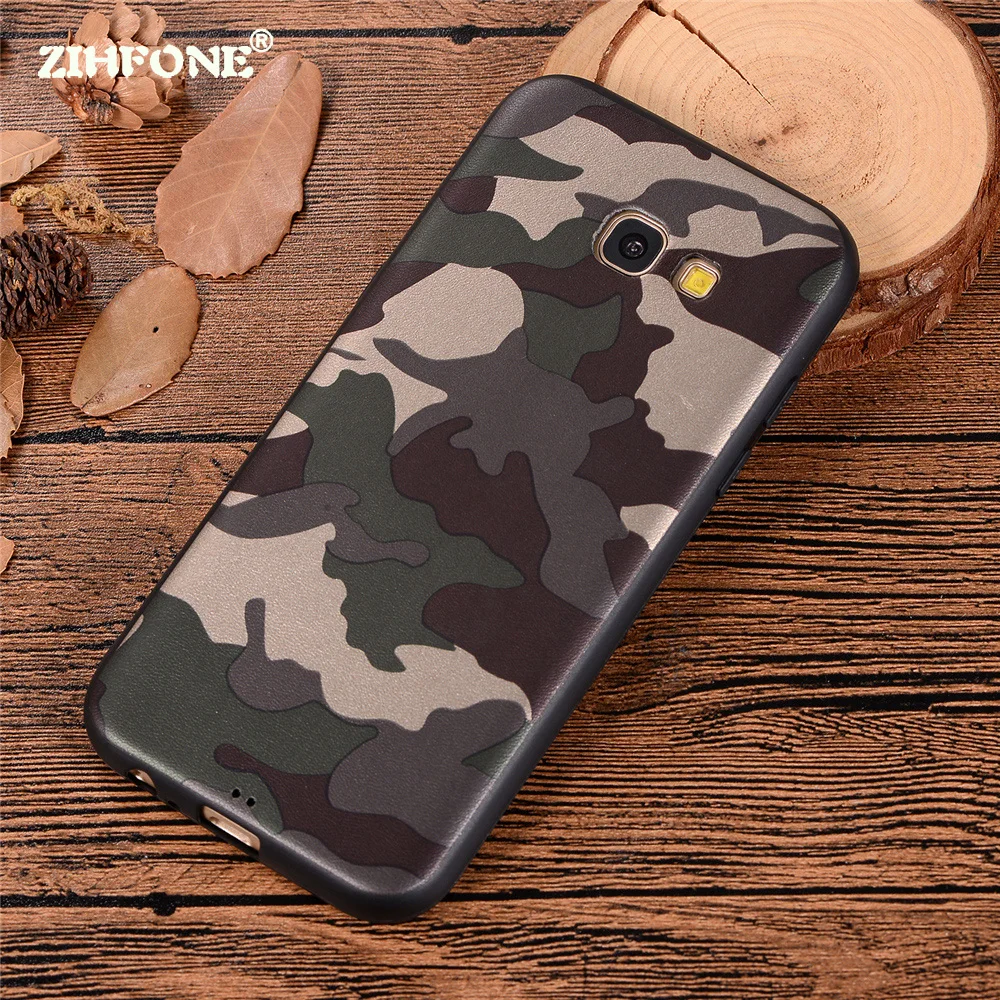 Army Camo Camouflage Case For Samsung Galaxy A3 A5 A7 2017 Soft TPU Silicone Phone Cases Back Cover S7 Edge |