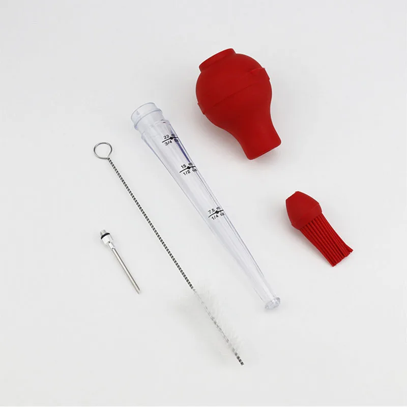 Индюк Baster набор из 4 силиконовых ламп включая иглу для инжектора мяса с щеткой