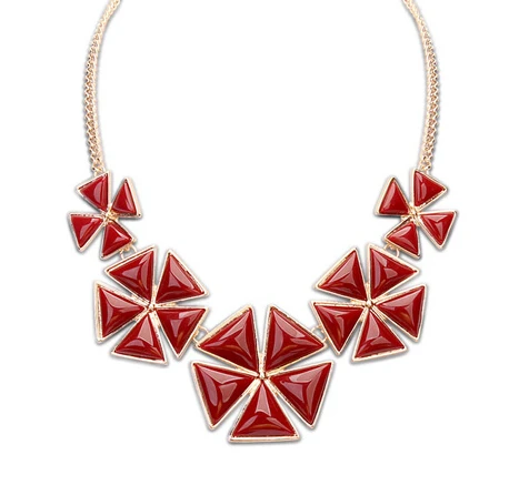 hot sale new Bohemian resin five leaf flower necklaces &amp pendants woman fashion chunky necklace 2014 | Украшения и аксессуары