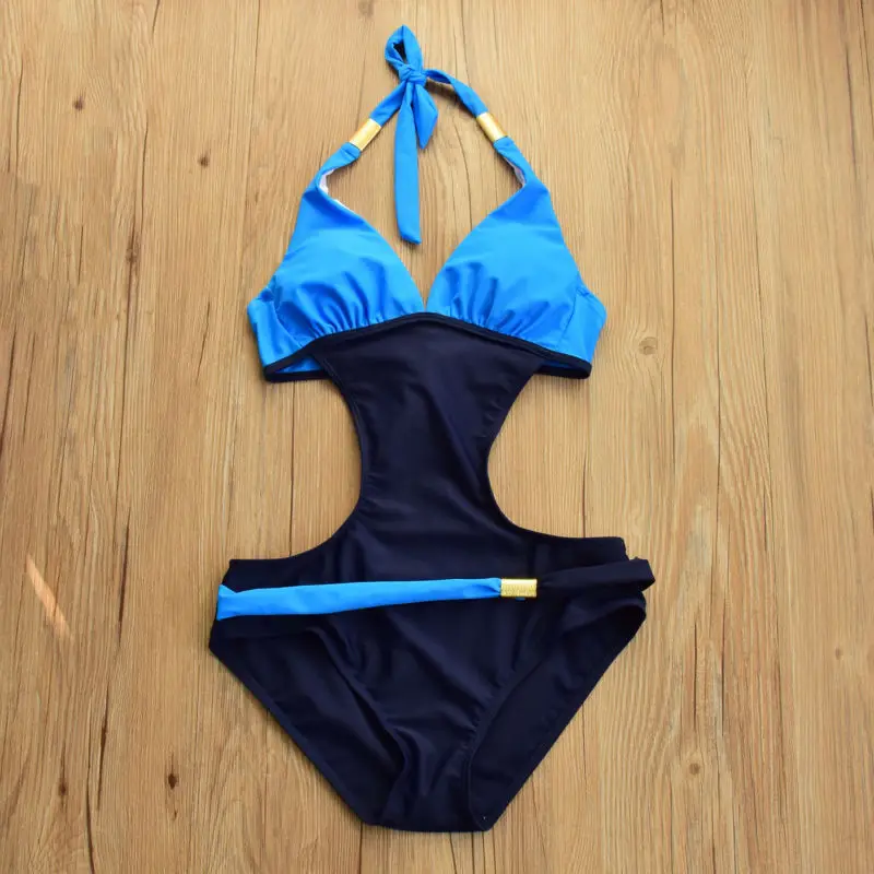 Холтер Средства ухода за кожей шеи бикини Монокини стринги Плавание костюм Для