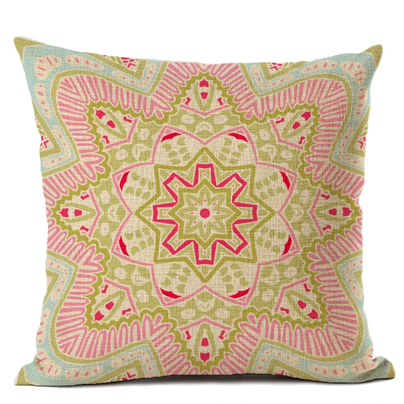 Цветочный принт богемный стиль наволочка для спальни автомобиля хлопково