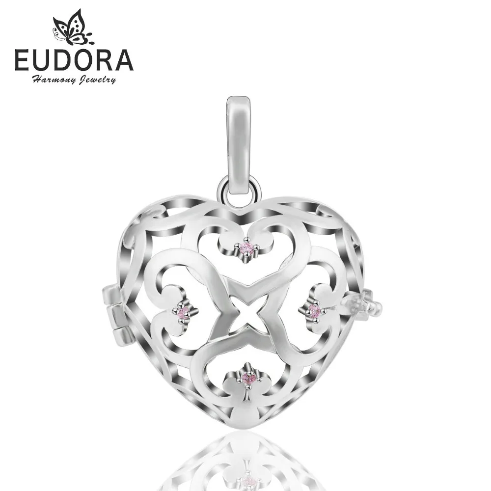 Любовный сердечный медальон EUDORA 18 мм ожерелье с подвеской хорошее ювелирное