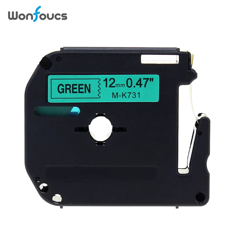 Black On Green 12 мм совместимый с Brother P-Touch м ленты MK231 M-K231 MK-431 M-K131 MK831 узор ленты с лейблом для PT-65 принтер ПЕЧАТНАЯ МАШИНКА - Цвет: Black On Green