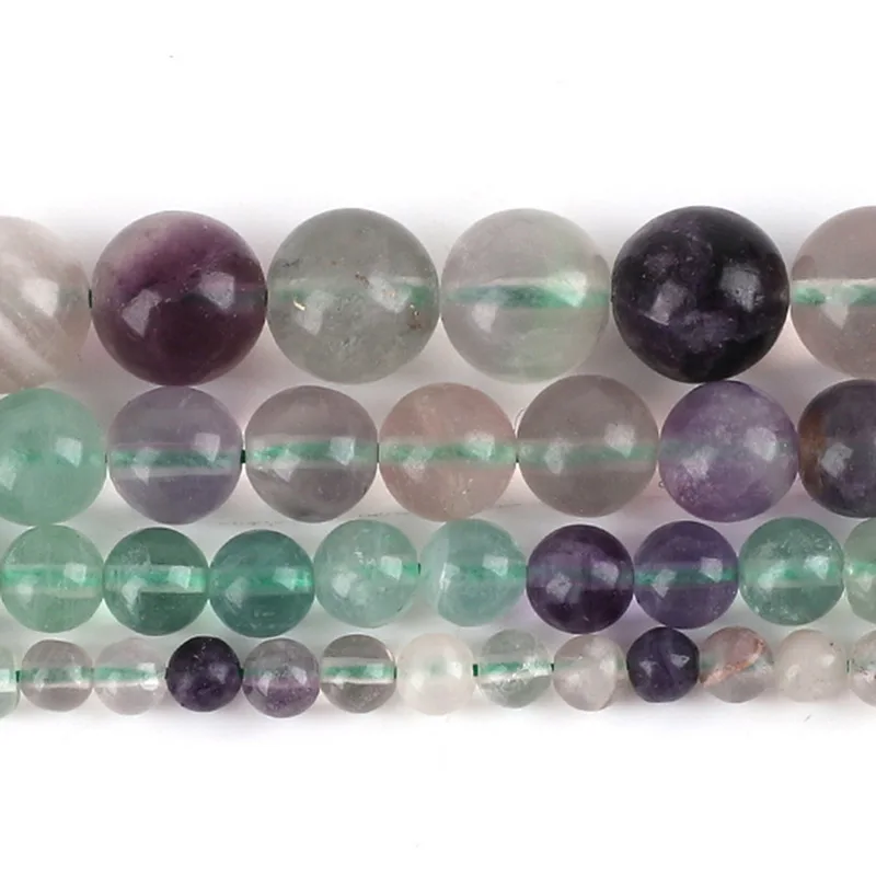 Nicebeads натуральный камень красочный флюорит круглые свободные бусины 15 дюймов