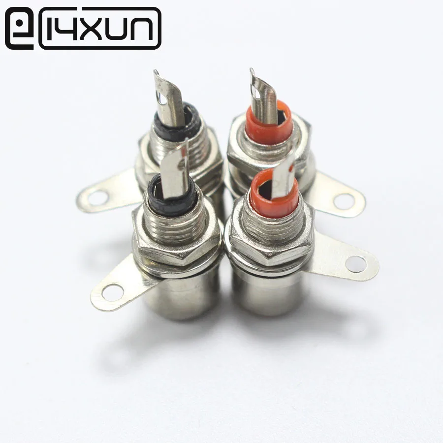 EClyxun 2 шт./лот металлический корпус RCA Phono монтажный гнездовой разъем