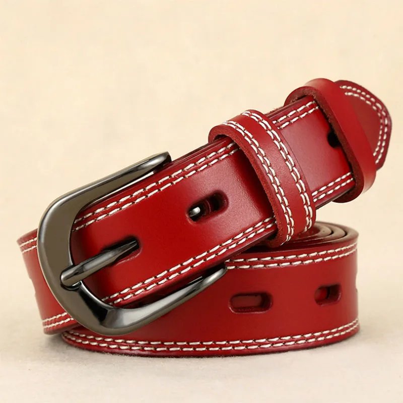 [JAMONT] Fashion Style Pin Buckle Belt Women Genuine Leather Belts Female Strap Waist Size 105-115cm W357 | Аксессуары для одежды