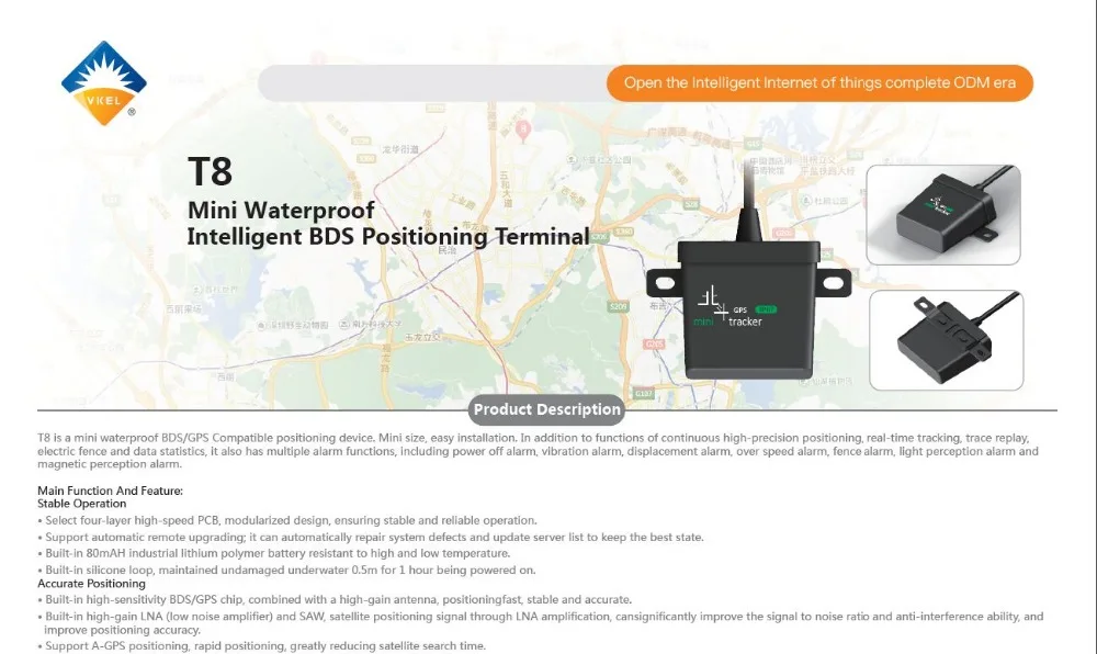 VKEL T8 мини Водонепроницаемый IP67 Встроенная Батарея GSM gps трекер для автомобилей