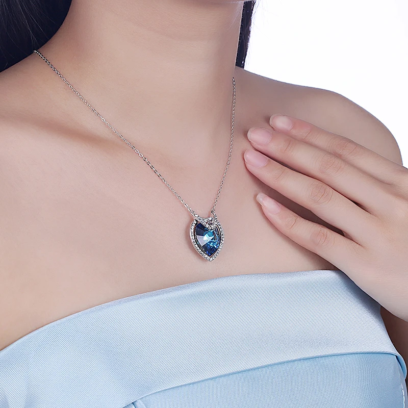 LEKANI кристаллы от SWAROVSKI Изящные Ювелирные изделия настоящее Серебро S925 подвеска