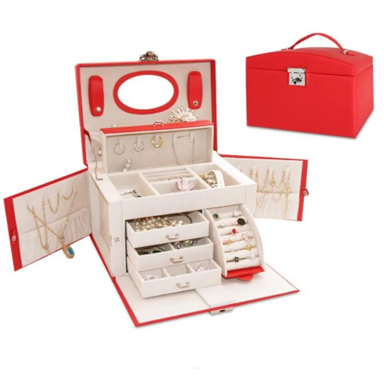 Large Capacity Cosmetics Storage Box Travel Portable Storage Box Cosmetic Tools Beauty Nail Fashion Makeup Organizer Case