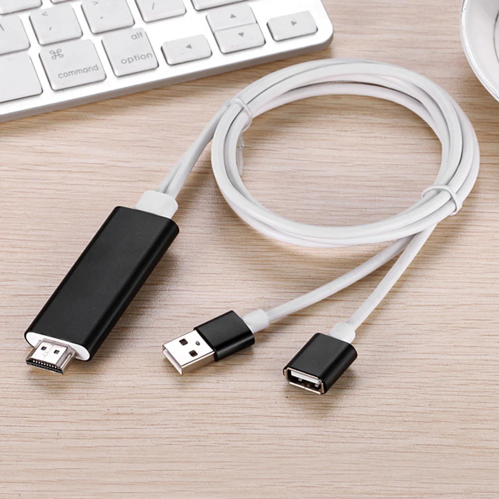 Кабель HDMI HDTV AV высокоскоростной экран видео к для iPhone 7 /6s/5 ipad Samsung Huawei поддержка