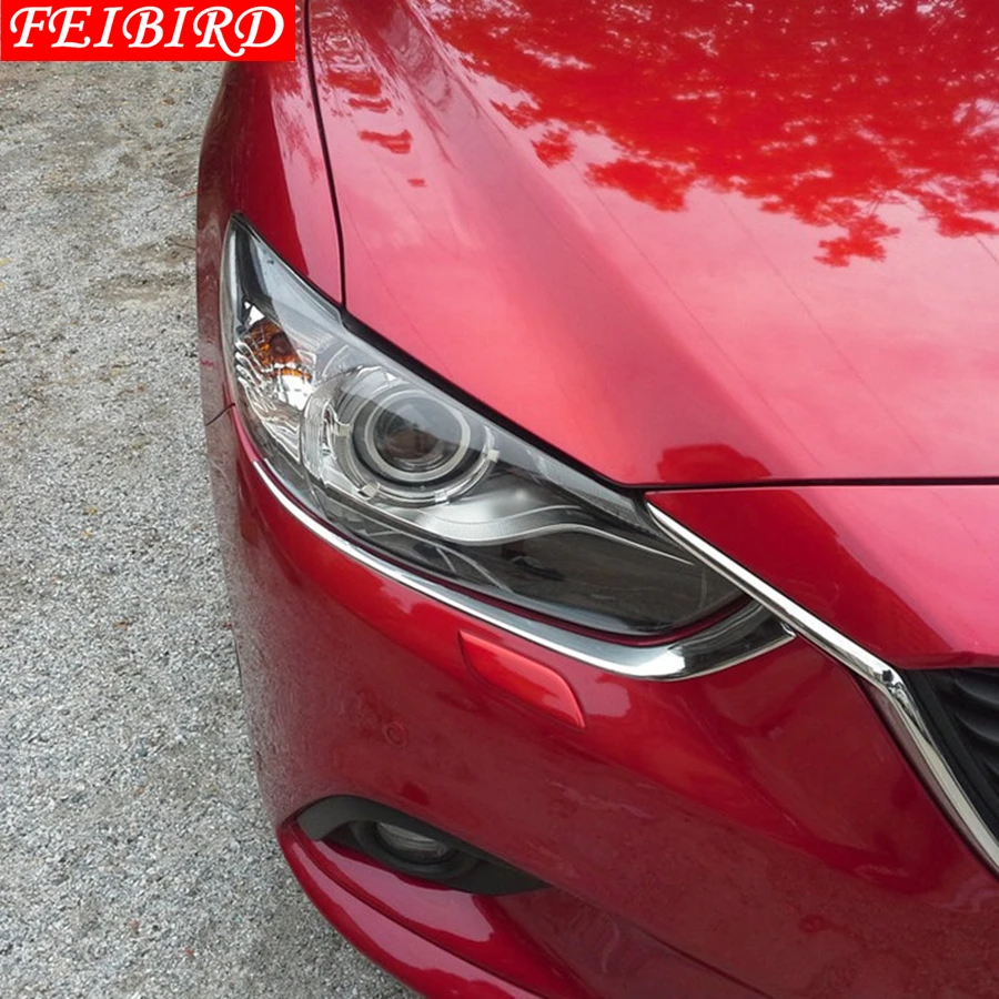 Накладсветильник на переднюю фару для Mazda 6 Atenza Sedan 2013 2014 2015|Хромирование| |