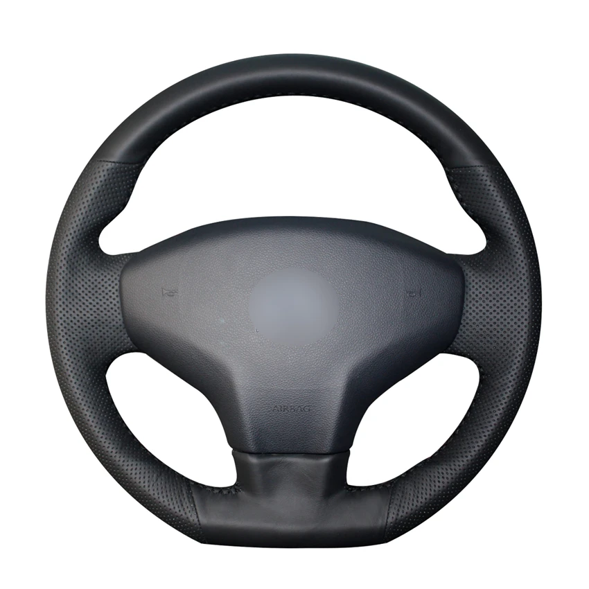 Hand-stitched Black PU Artificial Leather Car Steering Wheel Covers Wrap for Citroen Elysee C-Elysee 2014 New Peugeot 301 | Автомобили и