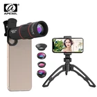 Комплект объективов камеры для телефона APEXEL 5 в 1, монокулярный объектив 18X телескопа + Широкий макро объектив 