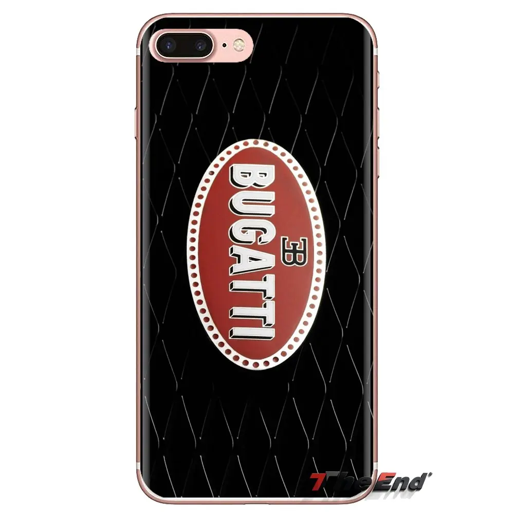 Прозрачные мягкие чехлы супер автомобиль Bugatti логотип искусство для LG Spirit Motorola Moto