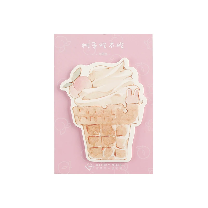 Вкусный пончик еда блокнот планировщик sticky note бумажная наклейка kawaii канцелярские принадлежности pepalaria офисные школьные принадлежности 30 страниц