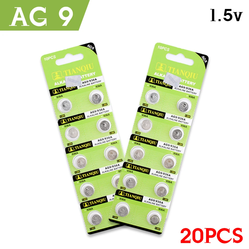 YCDC 20 шт+ высокая мощность+ 394 SR936SW AG9 LR936 SR936 194 LR45 L936 1,55 в оксид серебра Кнопочная батарея для монет швейцарские часы
