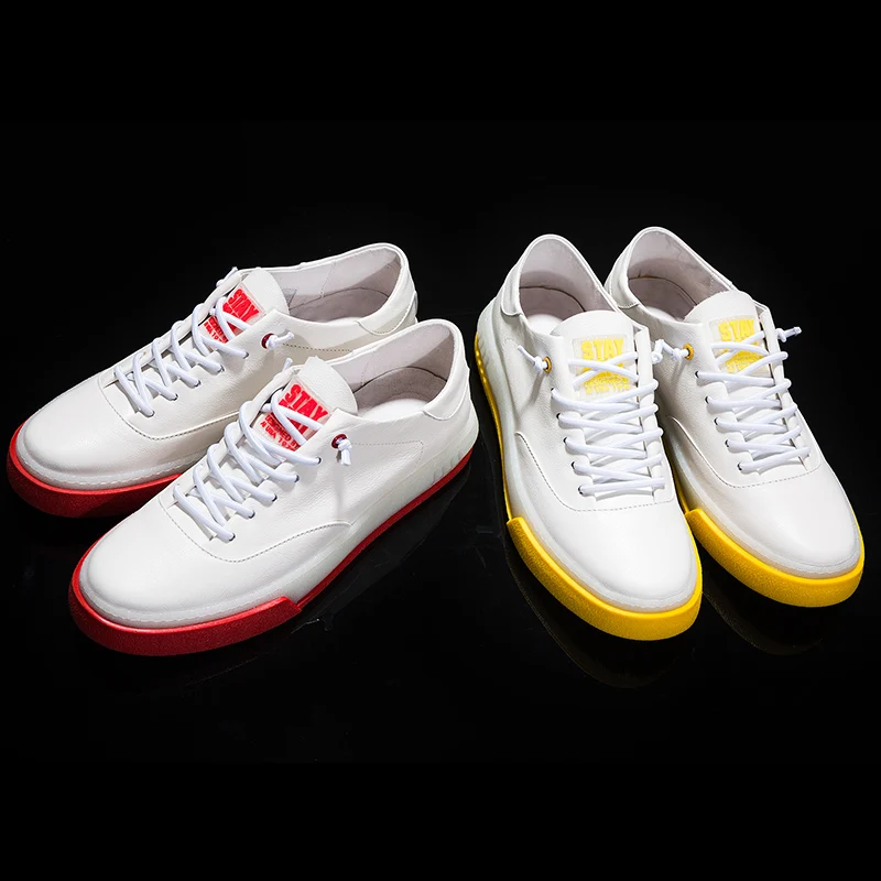 2019 New Brand Fashion Casual Board Shoes Male Genuine Leather Leisure high quality Sneakers Cowhide Comfortable Men | Обувь