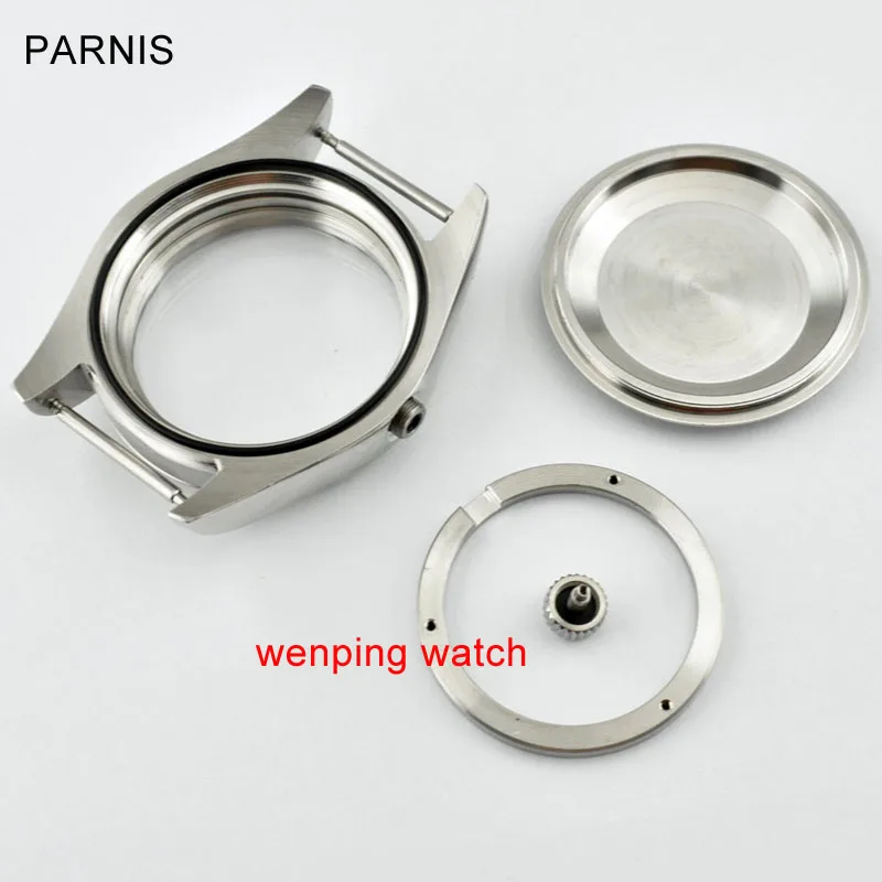Стальной сапфировый чехол для часов Parnis 40 мм подходит Miyota 8205/8215 ETA 2836 Mingzhu DG2813/3804