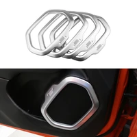 car chrome interior door stereo speaker ring cover speaker trim sticker fit for jeep renegade 2015 2019 accessories
