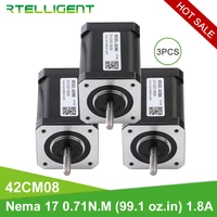 rtelligent name 17 stepper motor 0 71n m 60mm 3pcs nema 17 stepping motor with 30cm wire for 3d printer cnc machine