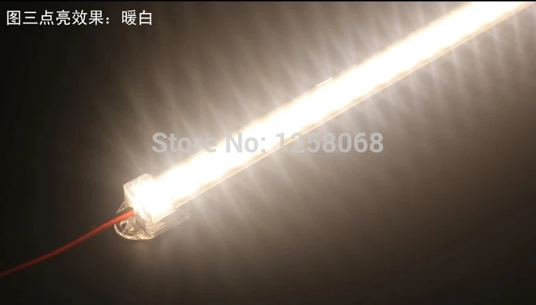 

Fanlive 10pcs 1M DC12v LED Tube Car Bar Lights Hard Strip Waterproof Cabinet Kitchen Light 5730 72leds Aluminium Profile 1m