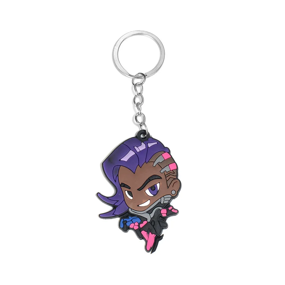 6 типов Горячая игра Overwhtch брелок DVA SOMBRA Orisa фигурка модель OW Q версия силиконовый