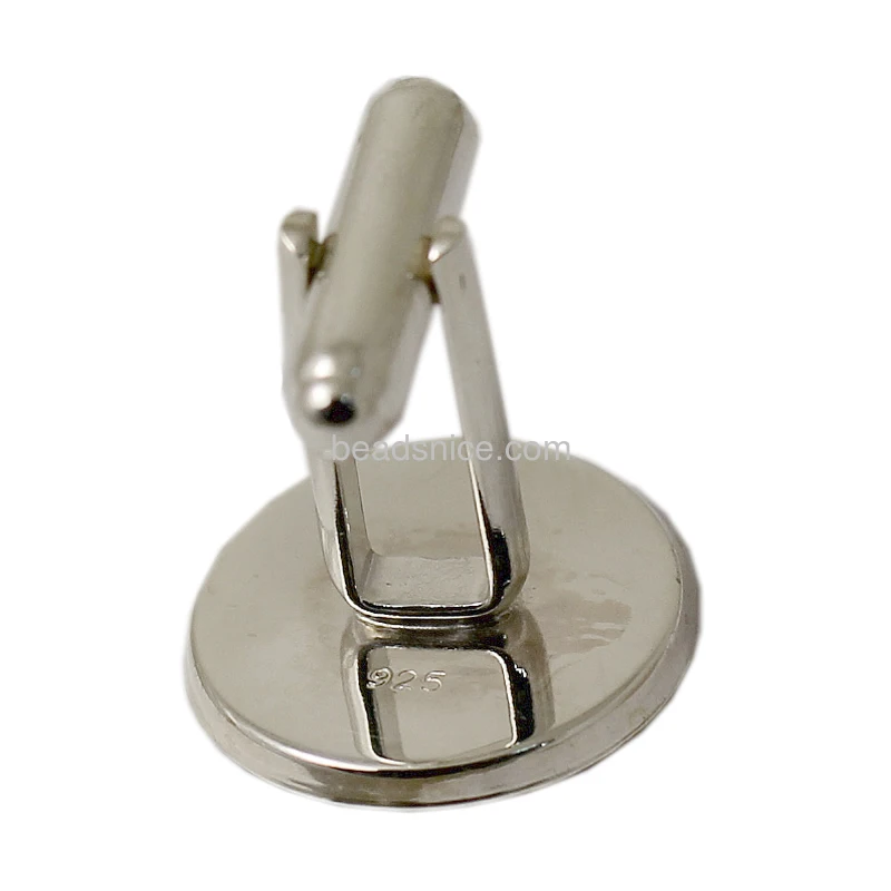 Beadsnice ID 25014 запонки из стерлингового серебра 925 пробы пустые подходят 18 мм круглые