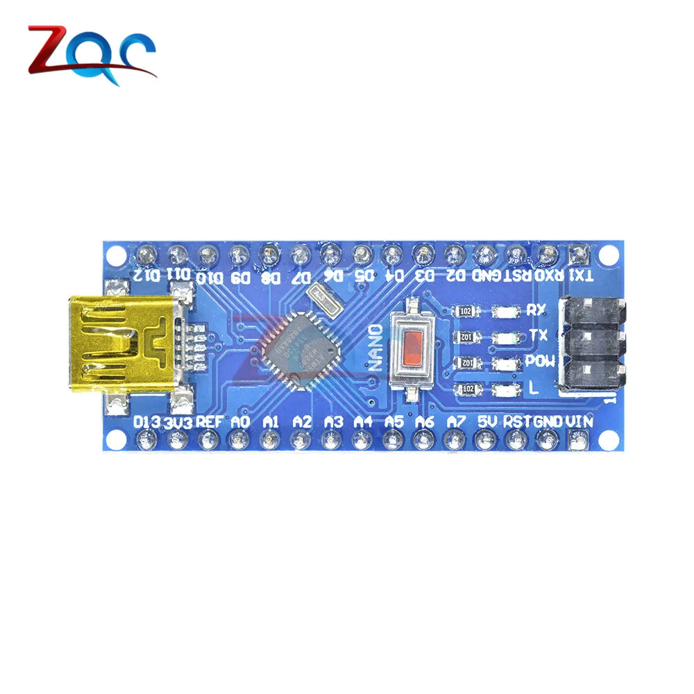 Плата микро-контроллера MINI USB Nano V3.0 ATmega328P CH340G 5 в 16 м для Arduino NANO 328P 3 0 + USB-кабель |