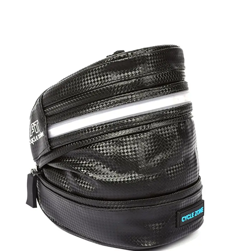 

Waterproof Bicycle Saddle Rear Tail Bag With Light USB Charging Light