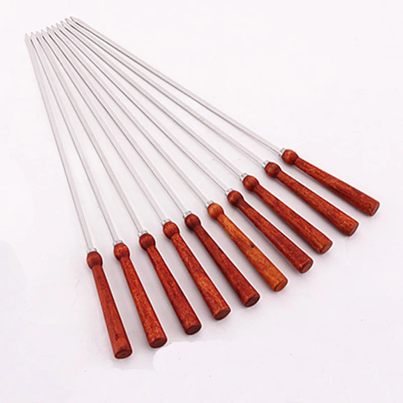 10 шт. шпажки из нержавеющей стали 16 9 дюйма (43 см)|barbecue skewers|stainless steel bbq skewersgrill skewer |