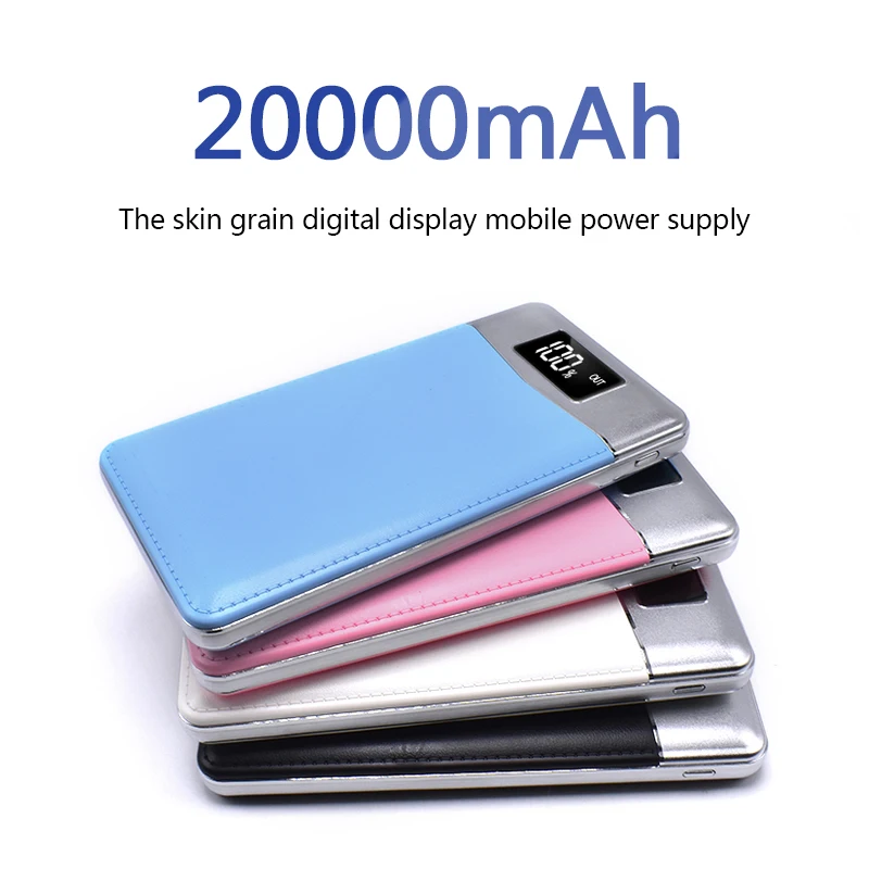 Быстрый Зарядное устройство Мощность Bank 20000 мАч Dual USB внешний Батарея ЖК дисплей