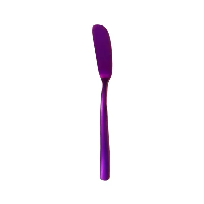 Style B-Purple 304 Нержавеющая сталь нож для масла и сыра десертное варенье разбрасыватель удобрений крем золотистый и черный цвета розового золота Ножи западные столовые приборы Завтрак Инструмент - Цвет: Style B-Purple