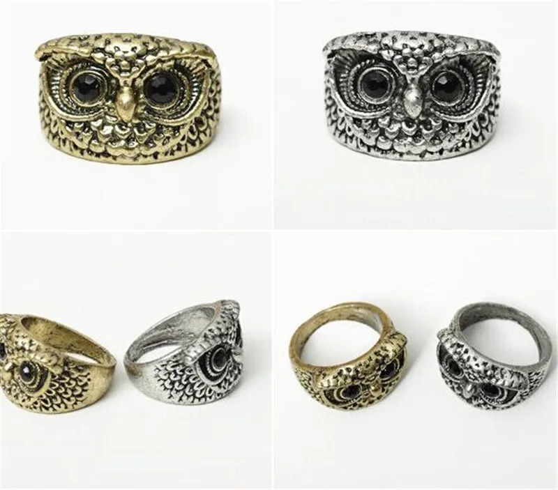 Женское модное милое кольцо в стиле ретро с милой совой металлическое RD171|owl ring|metal