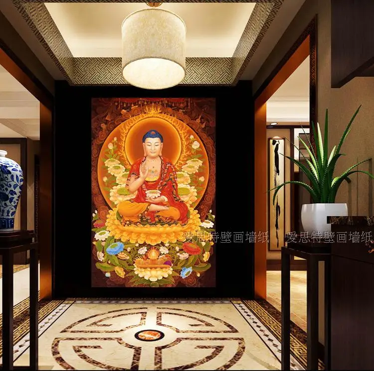 Фото на заказ 3D Sakyamuni Будда роспись буддистская вера гостиная спальня кабинет