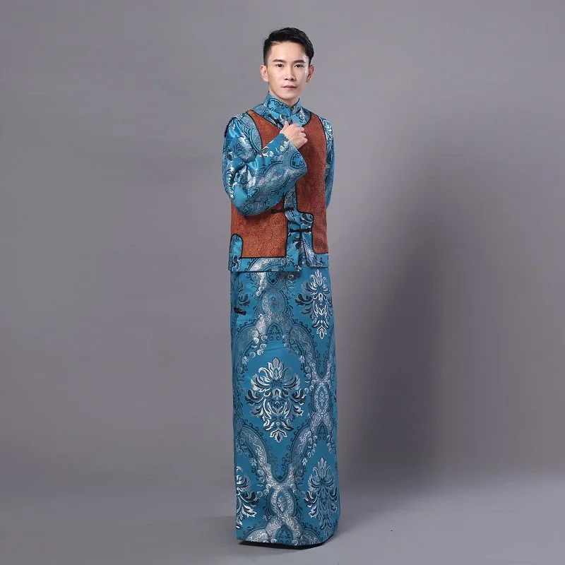 Специальное предложение новый костюм Beller elder brother the Manchu Qing Dynasty master landlord платье
